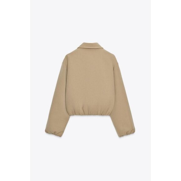 ZARA PUFF-SLEEVE BOMBER JACKET - Picture 7 of 8